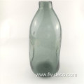 Recycled Glass Vase Flower Smoked Bubble Glass Gray